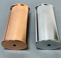 Étui de protection portable pour briquet, doré brossé, avec logo personnalisé, vente en gros