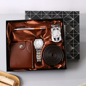 Business Gift <b>Set</b> Men's <b>Watch</b> Wallet Belt Pen Exquisite Gift Box Valentine's Day Birthday Present - Product Image 1