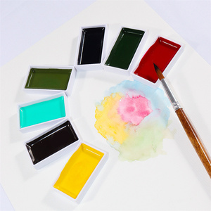 Ensemble de peintures à l'aquarelle professionnelles personnalisées de 48 couleurs, peintures à l'aquarelle solides japonaises <span class=keywords><strong>Gansai</strong></span> pour le dessin - Product Image 6