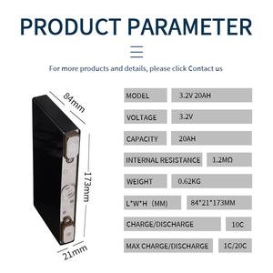 Cellule LiFePO4 prismatique 3.2V 20Ah 22Ah 32Ah 10C 20C 70C, batterie au phosphate <span class=keywords><strong>de</strong></span> fer et <span class=keywords><strong>de</strong></span> lithium à décharge rapide pour l'audio automobile - Product Image 2