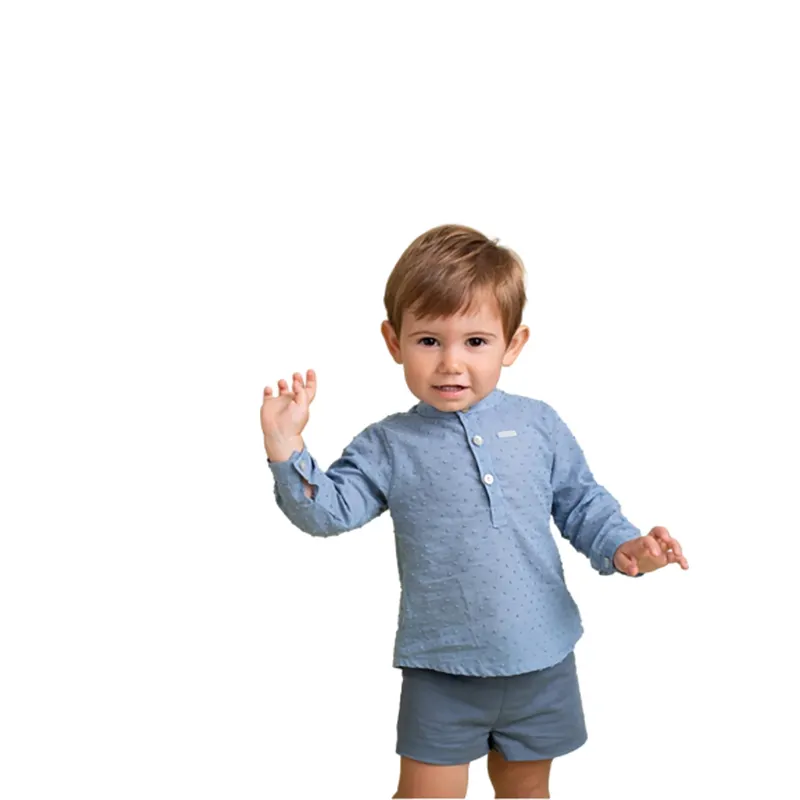 2023 nuovo arrivo primavera/autunno 100% cotone neonato bambini vestono camicie casual per la vita quotidiana con camicie a maniche lunghe per ragazzi