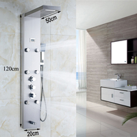 Système de douche à effet pluie pour hôtel de luxe Colonne de douche en acier inoxydable Panneau de douche à affichage numérique pour salle de bain