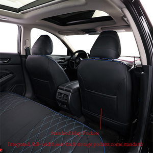 <span class=keywords><strong>Housse</strong></span> de siège de voiture personnalisée en cuir matelassé écologique de luxe EKR, noire, pour <span class=keywords><strong>Nissan</strong></span> Highlander/Sportage, toutes saisons - Product Image 2