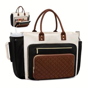 Nuevo Bolso de Mano para Portátil de Trabajo para Mujer con Dos Correas Abiertas, Bolso Tote y Maletín de Negocios, Bolso Bandolera, Cartera para Computadora - Product Image 1
