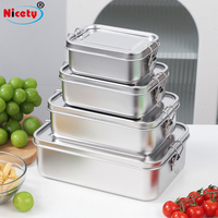 Boîte à lunch en acier inoxydable, récipient alimentaire étanche, sans BPA, réutilisable pour adultes et enfants, plusieurs tailles pour le bureau, l'école, le camping