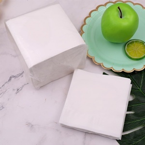 Serviettes en papier personnalisées 2 plis blanches pour boissons, serviettes de table pour restaurant, événement, bar, mariage, fête - Product Image 3