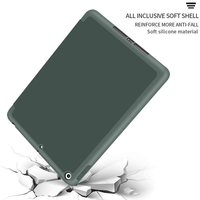 Pour iPad 10.2 pouces 2021 PU TPU étui en silicone couverture de tablette porte-crayon Auto sommeil réveil magnétique pour iPad 9e génération 2021