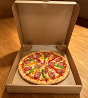 Boîte à pizza en carton ondulé kraft personnalisée, de qualité alimentaire, jetable, pour emporter, avec impression de motif pizza