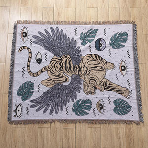 Adulte tissé tenture murale haute qualité tissé jeter couverture personnalisée 100% recyclé coton tapisserie maison mur décor canapé couverture - Product Image 3