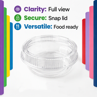 Boîte d'emballage en plastique transparente pour pâtisseries et gâteaux, de haute qualité, ronde, en PET, type clamshell