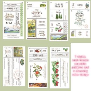 สมุดบันทึกแบบฉีกได้ วินเทจ พร้อมแผ่นฉีกยาว สำหรับวางแผนและตกแต่งสมุดบันทึก - Product Image 4