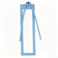 Marque-page en cuir PU brodé DIY, autocollant, pour étudiants, marqueur de lecture, clip multicolore pour bibliothèque, école, papeterie, cadeau