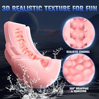 Automatische Saugende Masturbatoren für Männer 10 Vibrationsmodi 9 Saugmodi Realistische Strukturierte Taschenmuscheln Erwachsenen-Sexspielzeug für Männer