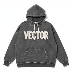 Sweat-shirt à capuche en coton lourd pour homme, 400 GSM, coupe ample, pour l'hiver - Product Image 1