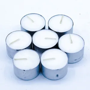 25 50 100 pack unscented white paraffin wax made tea light candle