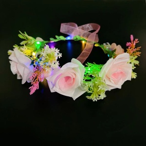 Diadema Floral con Rosas Luminosas, Corona de Flores LED, Guirnalda Brillante, Accesorios para <span class=keywords><strong>el</strong></span> Cabello para Bodas, Cumpleaños y Festivales - Product Image 5