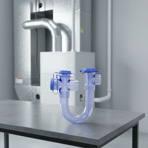 מלכודת U שקופה מ-PVC דגם LLS-EZ113, מלכודת ניקוז שקוף 3/4 אינץ' עם מברשת ניקוי למערכות ניקוז של מיזוג אוויר ו-AC - Product Image 4