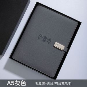 Design Custom Logo <b>Leather</b> Luxury 8000mAh Business Smart <b>Diary</b> Promotional Notebook Wireless Charger Power Bank Christmas VIP - Product Image 6