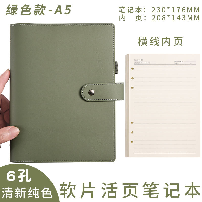 A5 vert nuit-ligne horizontale