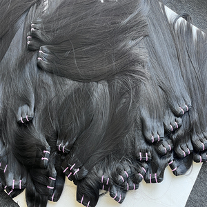 Chưa Qua Chế Biến Nguyên Liệu Việt Nam Xương Thẳng Con Người Tóc Bó Lớp Biểu Bì Phù Hợp Tóc Trinh Nữ Nhà Cung Cấp Ấn Độ Campuchia Tóc Mở Rộng - Product Image 4