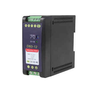 กล้องวงจรปิด IP กล้องอุตสาหกรรม DIN Rail DC12V/60W แหล่งจ่ายไฟแบบสวิตชิ่ง PoE แบบเอาต์พุตเดี่ยว DC12V3% 5.0A - Product Image 1