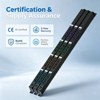 PDU industriel triphasé 125A haute puissance, 12 prises PA45 avec 4 disjoncteurs magnétiques hydrauliques 3P 40A