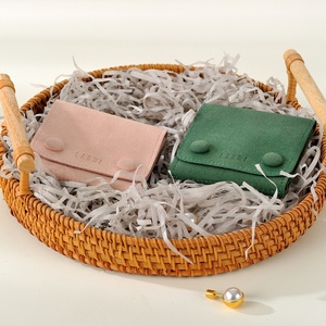 New Arrival Custom Embossed Logo <b>Envelope</b> Double Inner Folded Necklace Ring Jewelry Storage <b>Gift</b> Packaging with Divider - Product Image 2