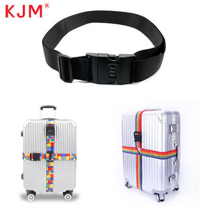 <span class=keywords><strong>Valise</strong></span> d'aéroport à boucle de verrouillage codée <span class=keywords><strong>Tsa</strong></span> réglable avec logo personnalisé bagage de voyage tissé à <span class=keywords><strong>sangle</strong></span> croisée sac spécial pièces accessoires - Product Image 6