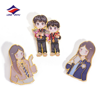 Broche magnétique personnalisée avec logo, fabrication professionnelle depuis 20 ans, badge d'anniversaire, badge en métal avec impression UV, Longzhiyu