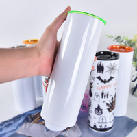 20oz 30oz Ounce RVS Heat Press Dubbelwandige Skinny Straight Geüpgradede Witte Sublimatie Wijnbeker Tumbler in Bulk