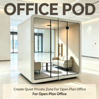 Cabine insonorisée mobile moderne pour bureau, maison, hôtel, appartement – Pod modulaire d'isolation phonique pour l'intimité