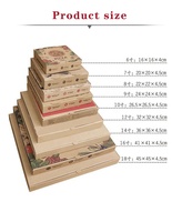 Boîte à pizza ronde carrée écologique imprimée en couleur personnalisée 32 cm pour l'emballage alimentaire