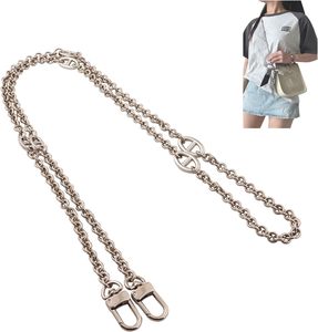Bag Chain Strap For Handbag Replacement <b>Purse</b> Chain Strap Crossbody With Metal Buckles Silver Inches - Product Image 1