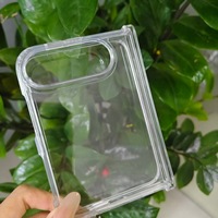 Coque de téléphone en PC transparent et TPU avec protection avant en verre pour iPhone Duo, coque rigide antichoc pliable