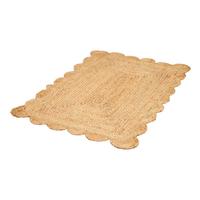Vente en gros de tapis en jute naturel festonné Boho tressé à la main, personnalisable dans n'importe quelle taille et forme, produit en vrac