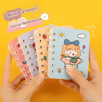 Carnet de notes personnalisé Kawaii Cartoon Journal, mini carnet à spirales, carnet de notes esthétique mignon, petit carnet de poche pour les fournitures scolaires des étudiants