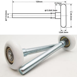 Rodillos modernos para puerta de garaje de 2 \ "con vástago de 4 \", rodamiento de nailon blanco 6200ZZ, diseño silencioso y sellado - Product Image 3