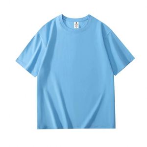 เสื้อยืดแขนสั้นผ้าฝ้ายเนื้อนุ่มใส่สบายสำหรับฤดูร้อน คอกลม สีพื้น ขายดี - Product Image 2
