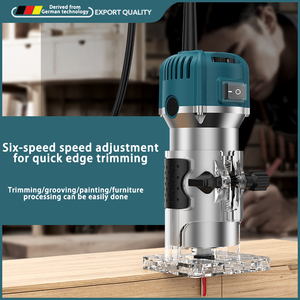 Electric Adjustable Speed 6 Gear Power <strong>Trimmer</strong> Metal Blade Wood Router Machine Electric Woodworking Edging Machine - Product Image 3