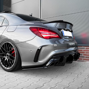 Per <span class=keywords><strong>Mercedes</strong></span> <span class=keywords><strong>Benz</strong></span> W117 <span class=keywords><strong>CLA</strong></span> 180 200 250 45 M4 Spoiler per auto in stile ABS di fabbrica nero carbonio Spoiler per bagagliaio posteriore - Product Image 2