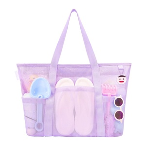 <span class=keywords><strong>Bolsa</strong></span> de Playa <span class=keywords><strong>Grande</strong></span> de Malla con Cierre, Impermeable y Resistente a la Arena, con 8 Bolsillos para Juguetes y Accesorios de <span class=keywords><strong>Piscina</strong></span> - Product Image 1