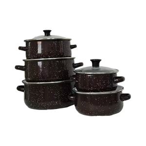 Juego de cazuela esmaltada de diseño clásico europeo de gran oferta, 5 uds., inducción de fondo de Metal para uso doméstico, restaurantes y hoteles comerciales - Product Image 4