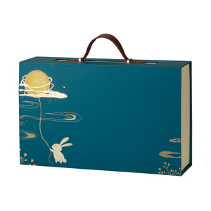Mooncake Paper Box Mooncake Packaging Box Design Printed Luxury Pink Gold Stand Mooncake Box