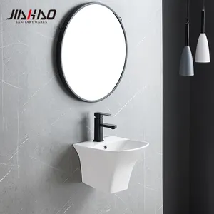 Armario de tocador de baño, fregadero de baño de montaje en pared, pequeño  lavabo de baño combinado con fregadero de cerámica, tocador de baño