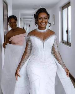 Nouvelle Robe de Mariée S565A de Haute Qualité avec Imprimé Floral Royal, Perles et Traîne en Dentelle, Personnalisable pour Fille - Product Image 2