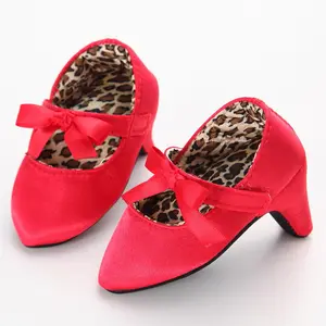 새로운 패션 여자 아기 신발 하이힐 공주 신발 면화 아기 신발 표범