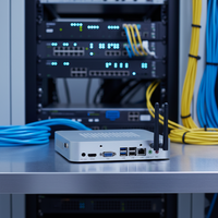 Mini PC Industrial Integrado Sin Ventilador con Doble Puerto de Fibra SFP y 4 NICs Intel I226-V Gigabit