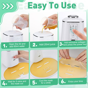 Automático Mini Frutas Vegetais Máscara Facial Maker Portátil DIY Máscara Facial Stand EUA Plug Tipo - Product Image 3