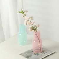 Mini vases à fleurs en verre de luxe bouteille en verre coloré accessoires de décoration de la maison bureau fête moderne table de mariage de noël