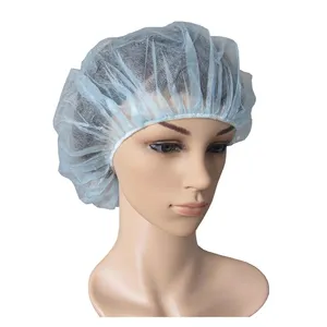 Medical consumable 2023 Hot Sale High Quality SMS bouffant cap Disposable nonwoven Mob/Clip/Strip/Bouffant Cap head cap